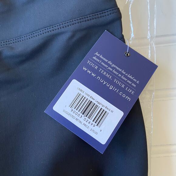 Nuyu XS Black High Waist Full Length Mesh Panel Athletic Workout Yoga Legging - Picture 10 of 10